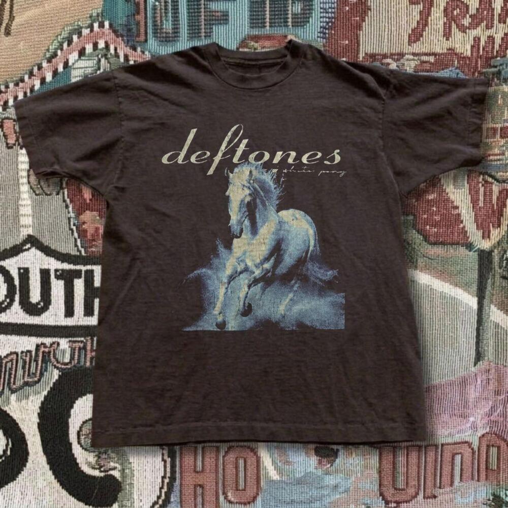 Deftones White Pony Horse Nu Metal Brown Graphic T-Shirt